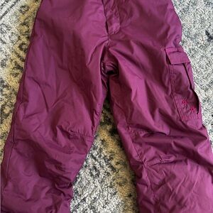 White Sierra Plum Youth Snow Pants